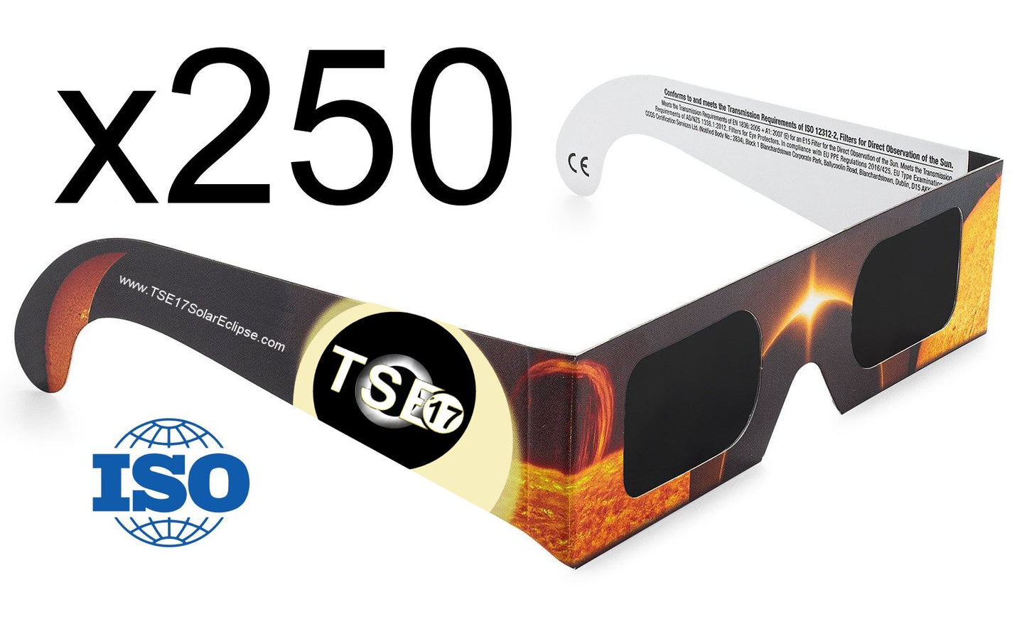 250 Solar Eclipse Glasses 20% off