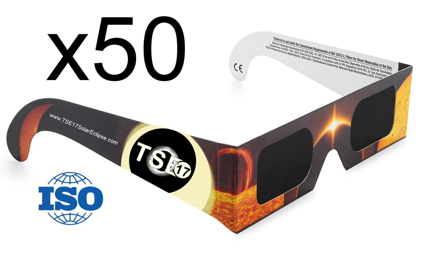 50 Pack Sun Safe Eclipse Glasses